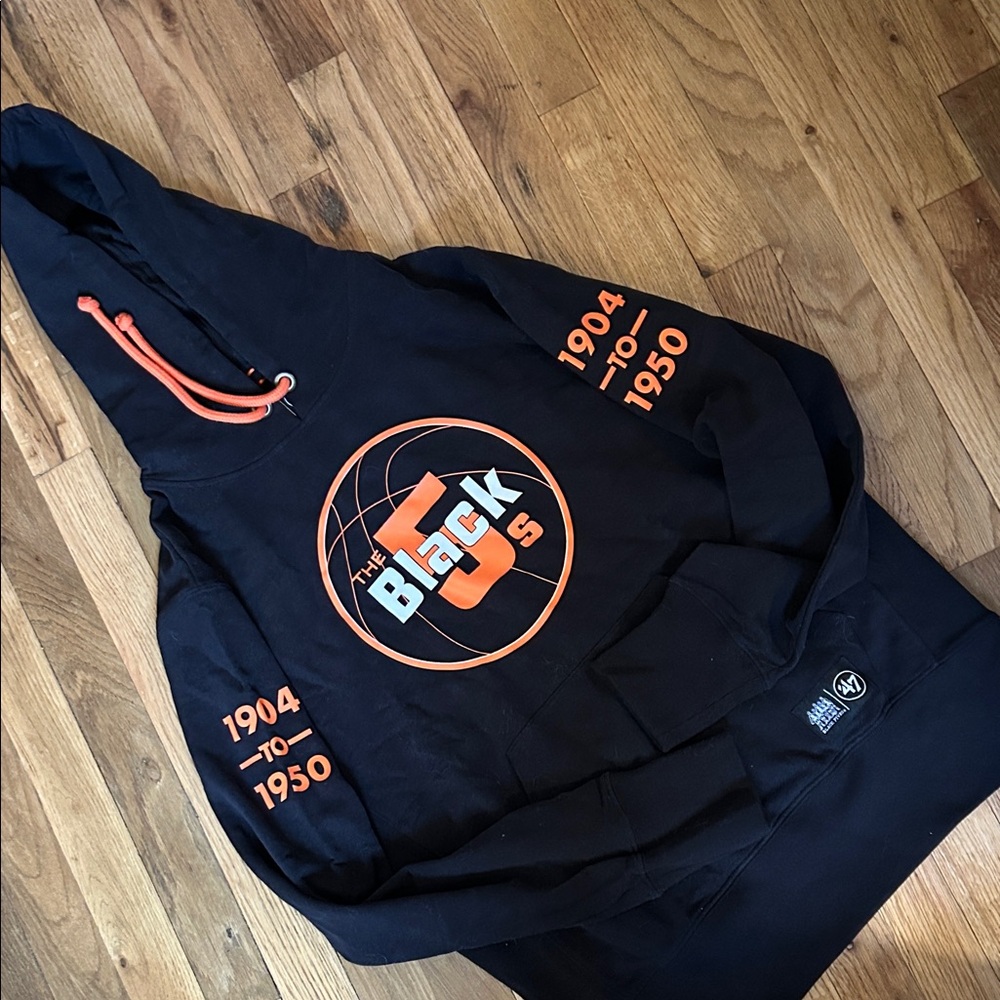 The Black 5s - Black and Orange Men's Hoodie